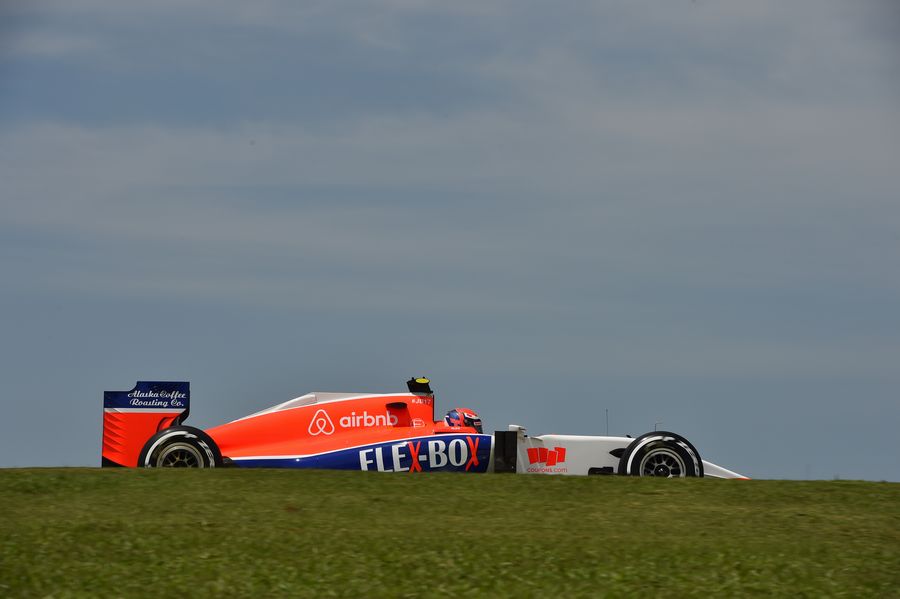 Alexander Rossi on track in the Manor Marussia