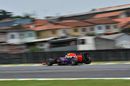 Daniel Ricciardo at speed in the Red Bull