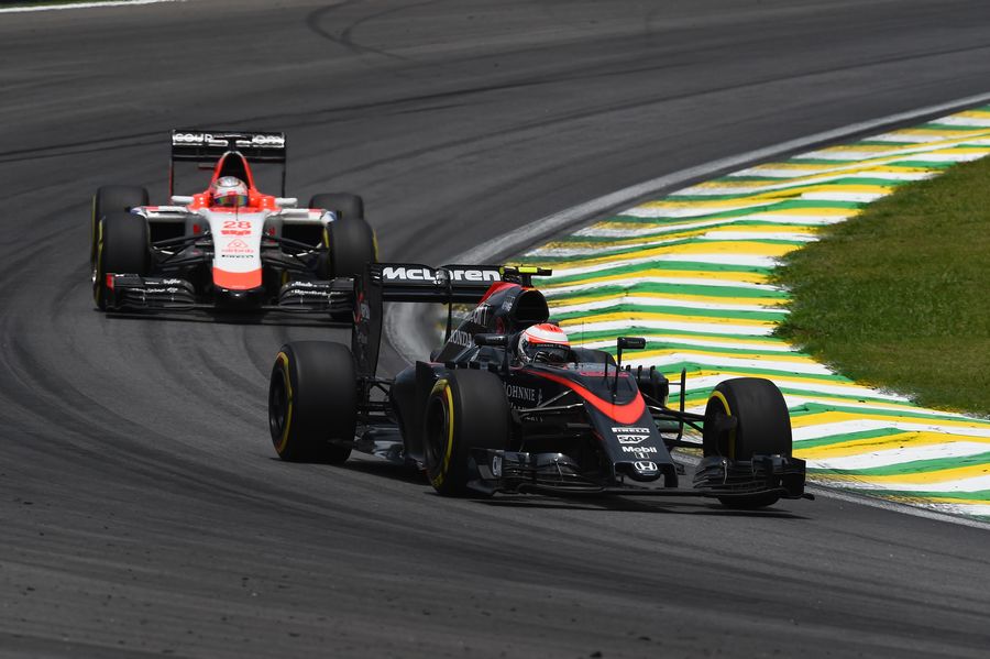 Jenson Button behind the wheel of the McLaren in qualifying