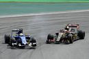 Marcus Ericsson and Pastor Maldonado collide