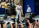 Nico Rosberg celebrates his win in parc ferme