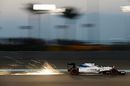 Sparks fly from Felipe Massa's Williams