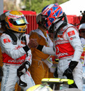 Lewis Hamilton and Jenson Button after qualifying