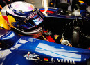 Sebastian Vettel in his cockpit