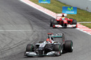 Michael Schumacher leads former Ferrari team-mate Felipe Massa
