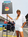Sebastian Vettel's grid girl