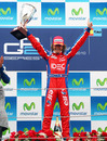 Charles Pic celebrates his GP2 victory