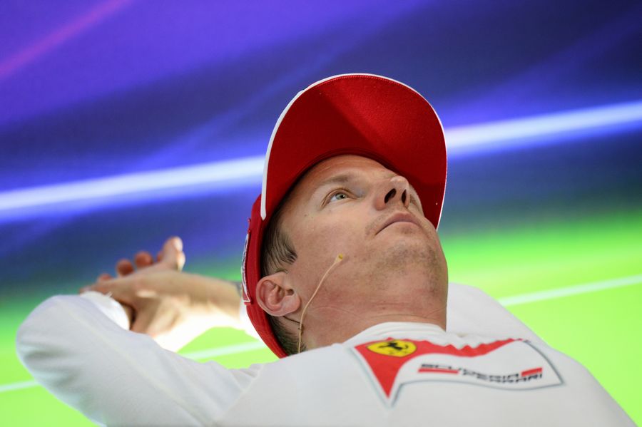Kimi Raikkonen in the press conference after qualifying