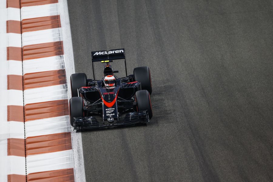 Jenson Button puts the McLaren through its paces