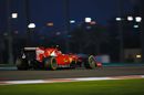 Kimi Raikkonen at speed in the Ferrari