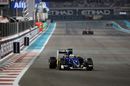 Marcus Ericsson works hard to keep pace