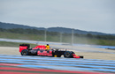 Daniel Ricciardo works on wet tyre test program for Pirelli