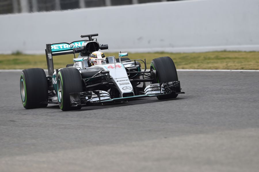 Lewis Hamilton in the Mercedes W07