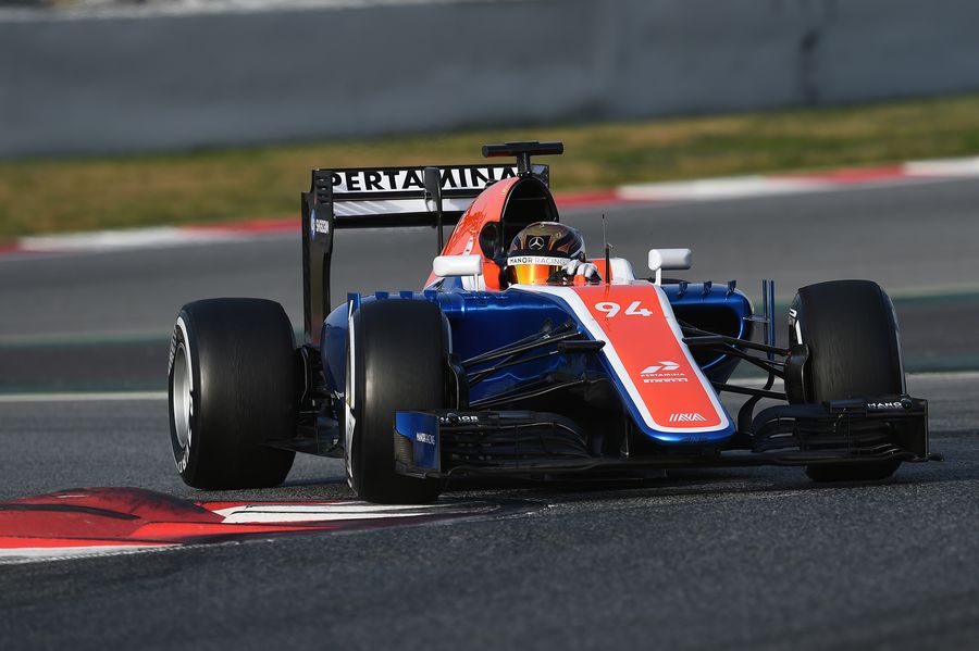 Pascal Wehrlein on track in the Manor MRT05