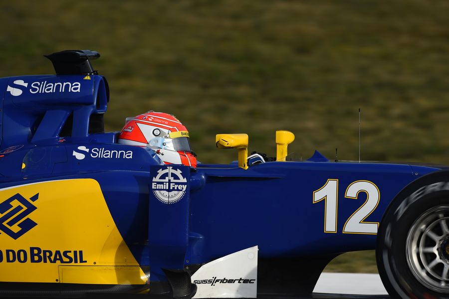 Felipe Nasr on track in the Sauber C34
