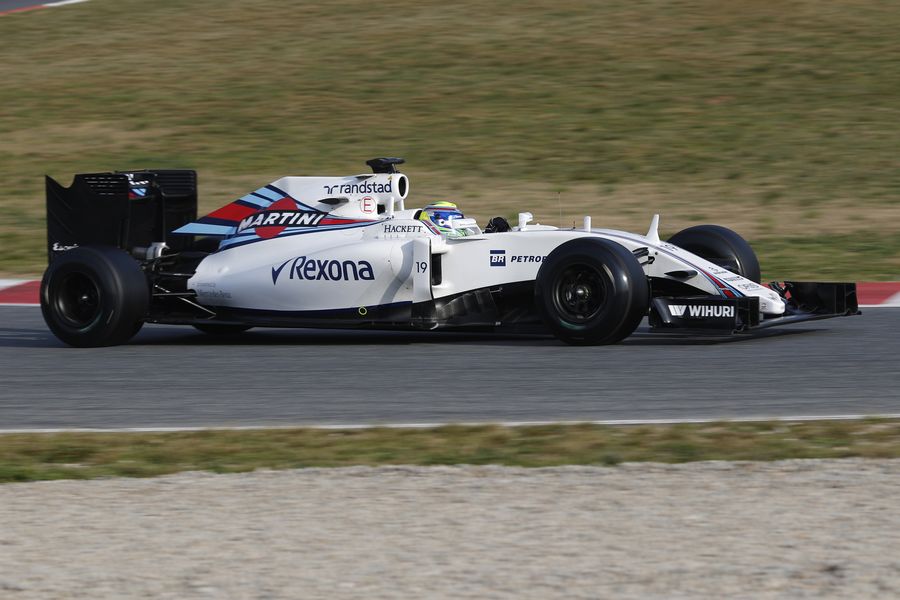 Felipe Massa on track in the Williams FW38