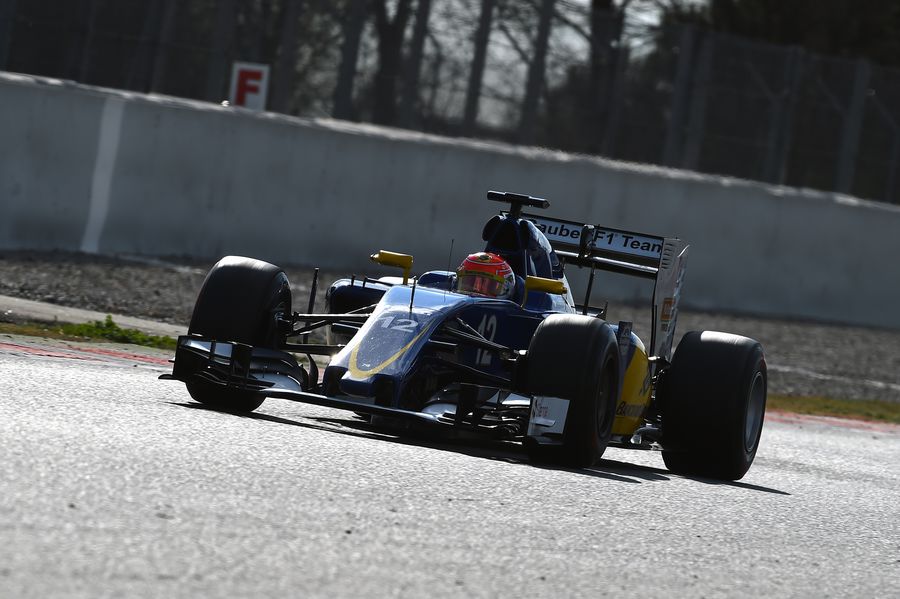 Felipe Nasr at speed in the C34