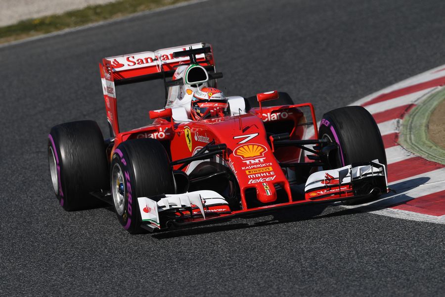 Kimi Raikkonen on Pirelli's new ultra-soft tyre