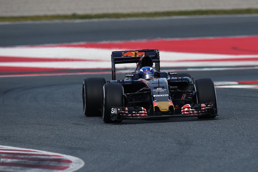Max Verstappen on track in the STR11