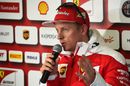 Kimi Raikkonen answers questions from media