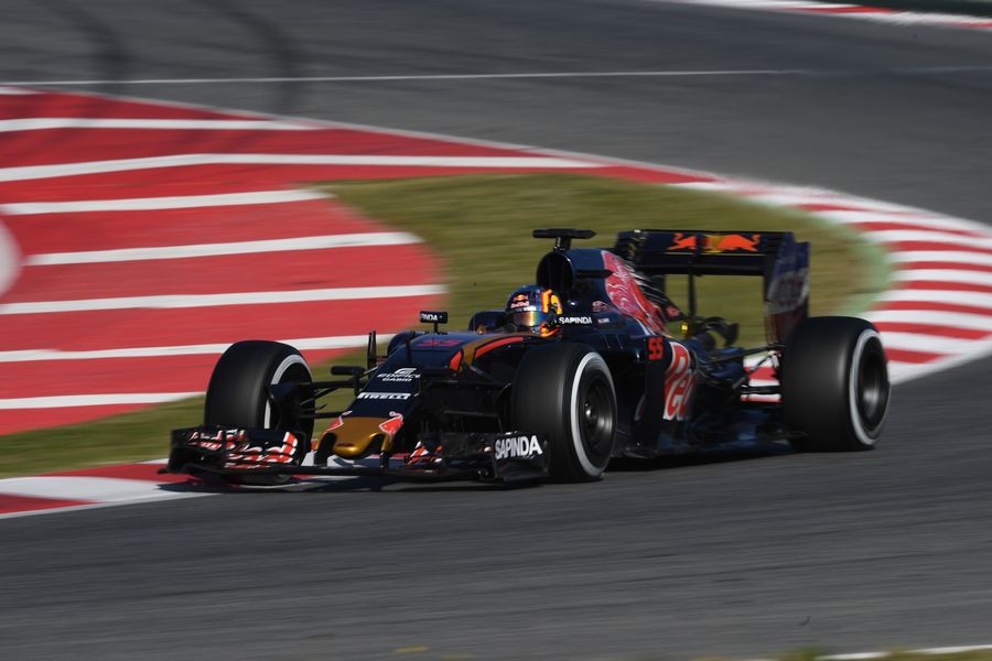 Carlos Sainz at speed in the STR11