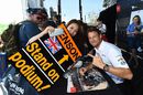Jenson Button with fans at the autograph session