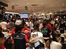 Fans enjoying a public viewing event, F1 Pit Stop Cafe, Tokyo, May 24, 2009