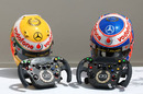 Lewis Hamilton and Jenson Button's Steinmetz diamond encrusted helmets and steering wheels for Monaco