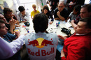 Mark Webber answers questions for the press on Wednesday