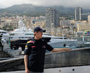 Sebastian Vettel in Monaco harbour on Wednesday