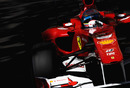 Fernando Alonso comes through the shadows at Mirabeau
