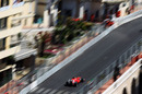 Fernando Alonso heads up the hill to Casino Square