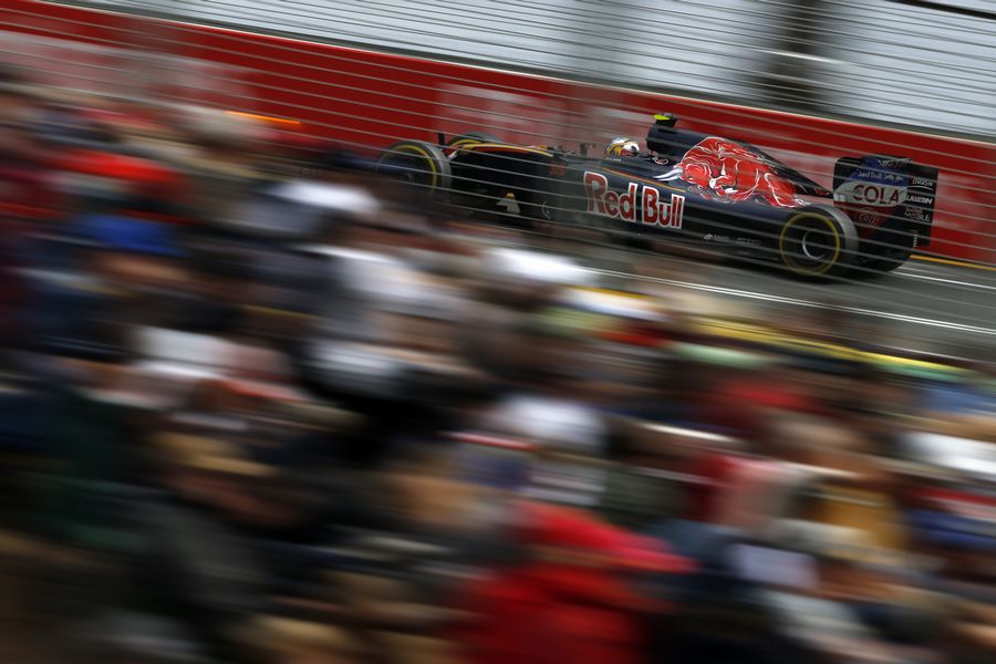 Carlos Sainz at speed in the STR11