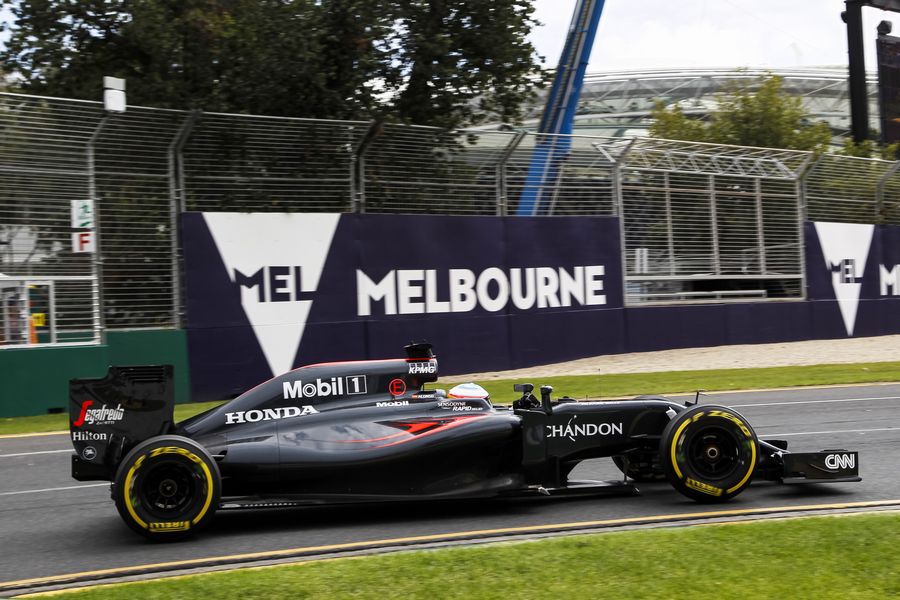 Fernando Alonso on track in the MP4-31