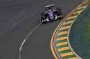 Felipe Nasr at speed in the Sauber