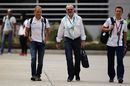 Valtteri Bottas with his manager Didier Coton and his trainer Antti Vierula