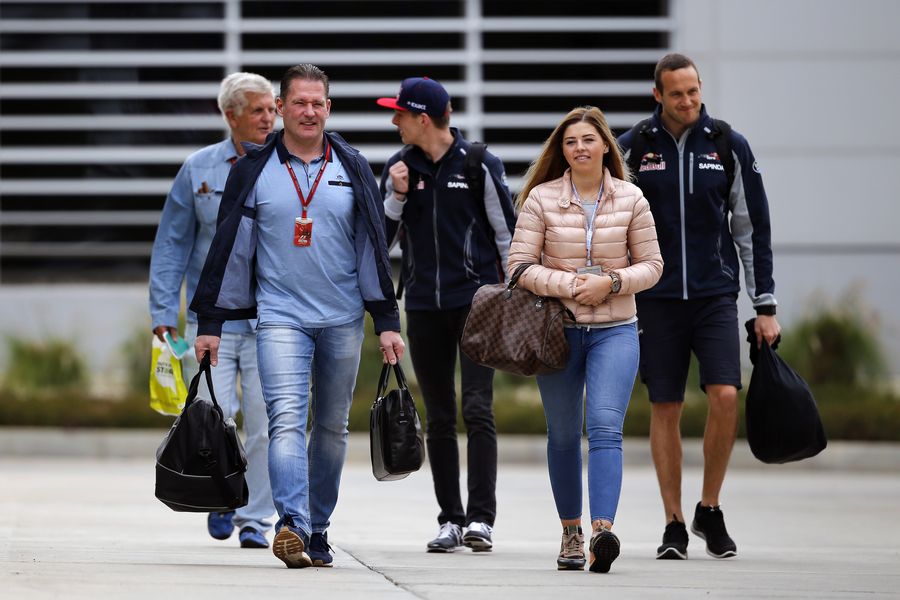 Max Verstappen with his sister Victoria Jane Verstappen and his father Jos Verstappen 