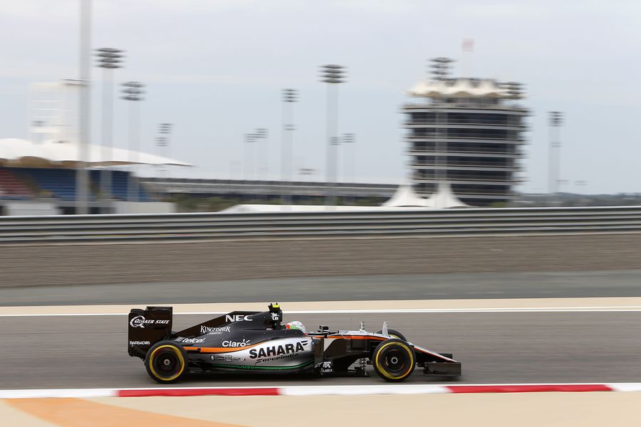 Alfonso Celis on track in the Force India