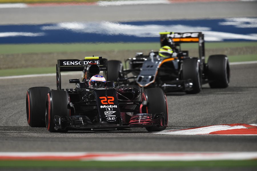 Jenson Button guides the McLaren through a corner