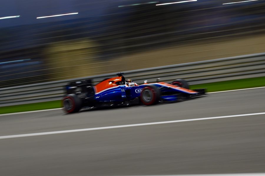 Pascal Wehrlein at speed in the Manor