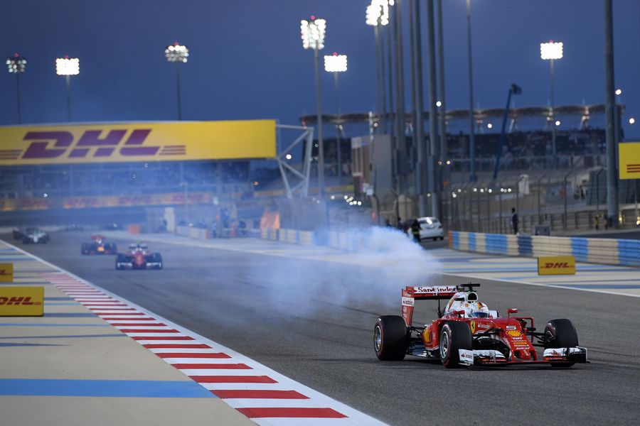 Sebastian Vettel suffers engine failure to face retirement