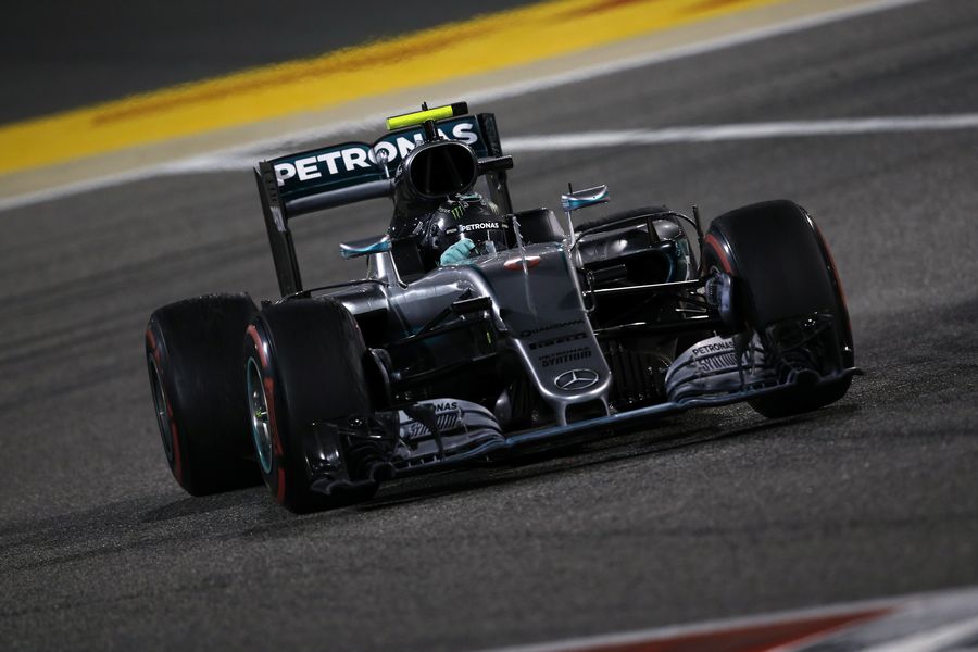 Nico Rosberg works hard on the pace