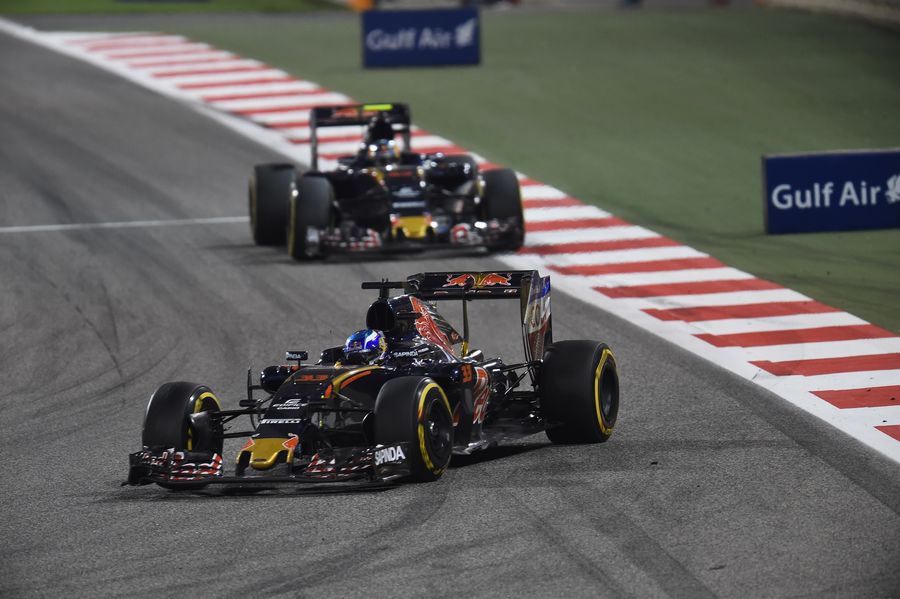 Max Verstappen leads Carlos Sainz