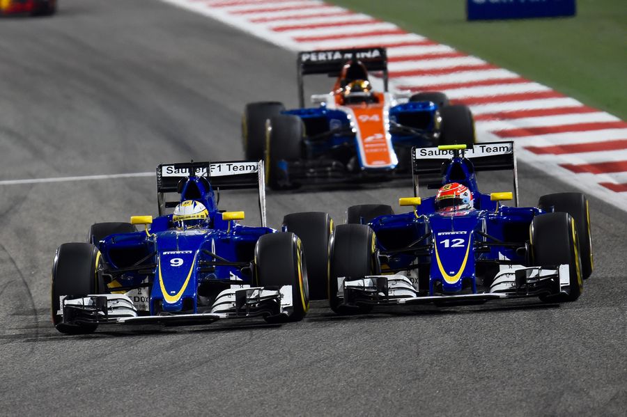 Marcus Ericsson and Felipe Nasr side by side