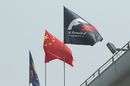 Chinese flag, F1 flag and FIA flag
