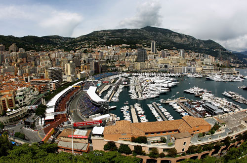 A general view of the harbour at Monaco