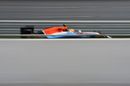Rio Haryanto at speed in the Manor