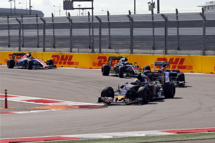 Carlos Sainz leads Felipe Nasr and Jenson Button