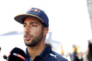 Daniel Ricciardo talks to media