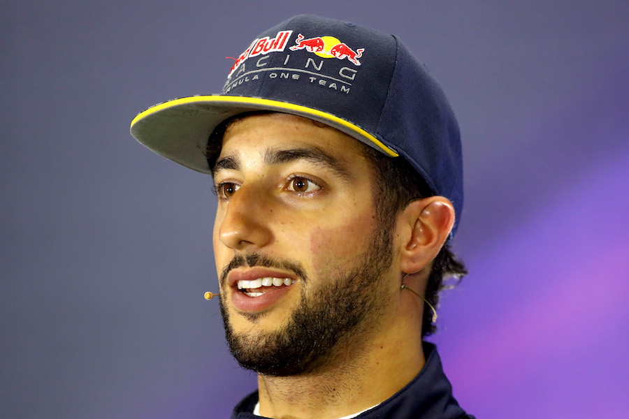 Daniel Ricciardo answers  a question 